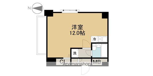 ライオンズマンション青葉通第2(ワンルーム/8階)の間取り写真