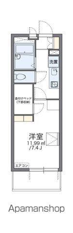 レオパレス中島町(1K/4階)の間取り写真