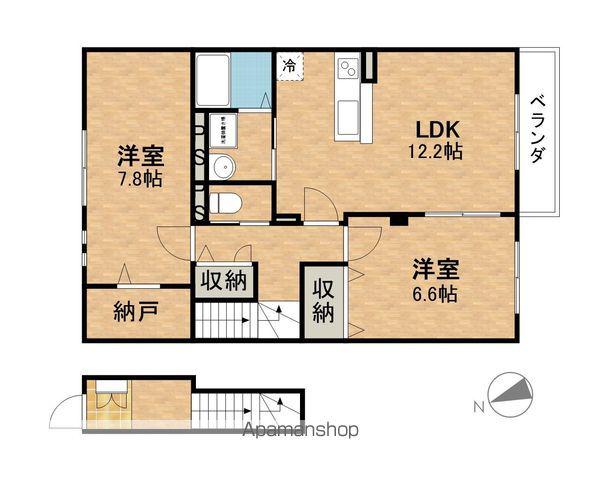 ソーラーQ.B.T(2LDK/2階)の間取り写真