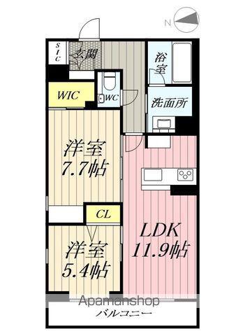 アルコバレーノ(2LDK/3階)の間取り写真