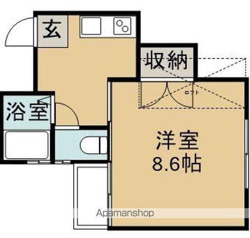 越後線 内野駅 徒歩15分 2階建 築28年(1K/2階)の間取り写真