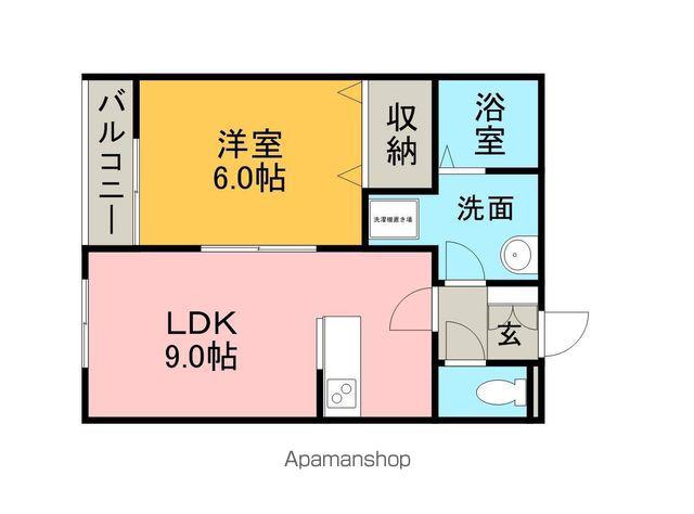ロジュマン リラ(1LDK/1階)の間取り写真