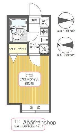 プチクレール北綾瀬A(1K/1階)の間取り写真