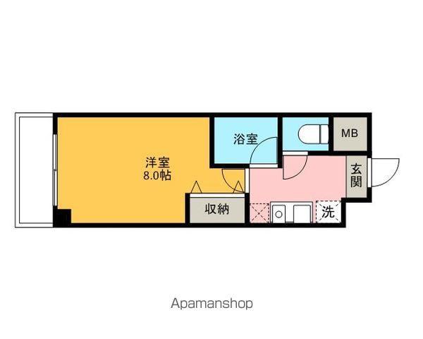 オセオ弁天(1K/8階)の間取り写真