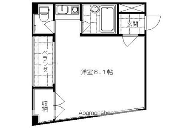 ガルソニエール15(ワンルーム/2階)の間取り写真