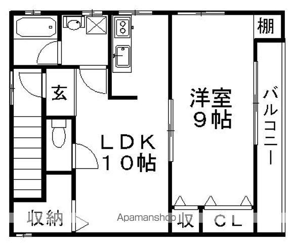 グリーンハウス近江(1LDK/1階)の間取り写真