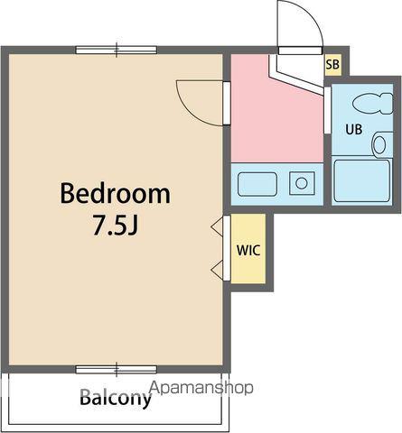 ワークマンション(1K/4階)の間取り写真