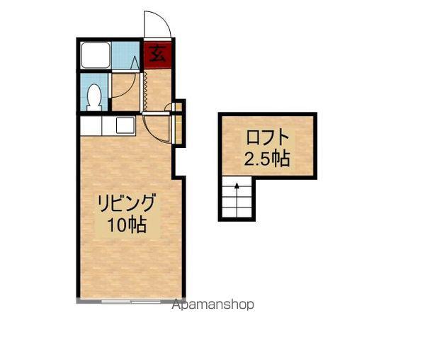 メゾネットハウス(ワンルーム/1階)の間取り写真