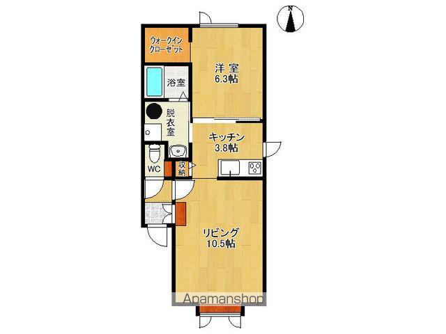 パールハイツC(1LDK/1階)の間取り写真