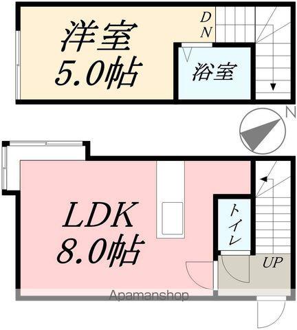 AMS新富A棟(1LDK/2階)の間取り写真