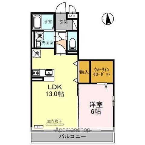 セジュール神領(1LDK/2階)の間取り写真