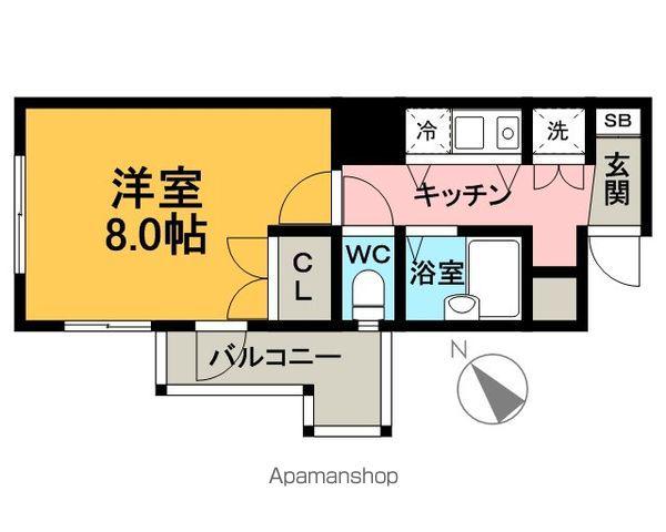 エスポワール箱崎Ⅲ(1K/9階)の間取り写真