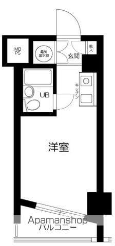 第32宮庭マンション(ワンルーム/10階)の間取り写真