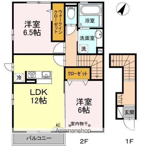 REAL(2LDK/1階)の間取り写真