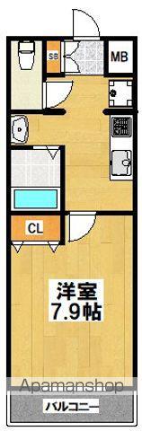 サリエンテス堺七道(1K/1階)の間取り写真