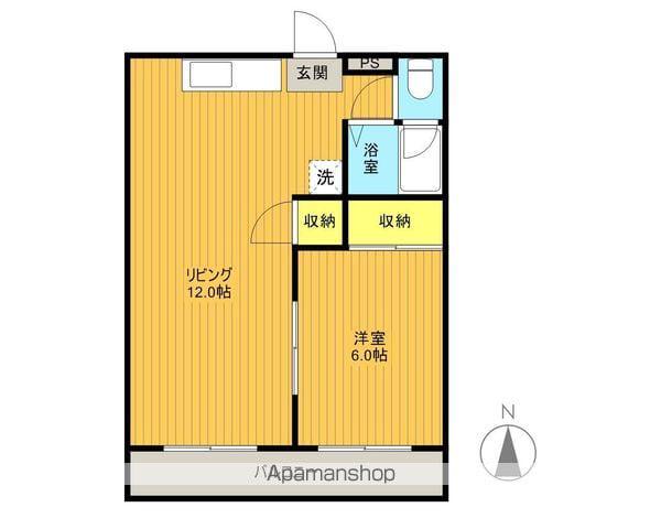 オアシス富久山(1LDK/1階)の間取り写真