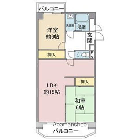 トーク21(2LDK/3階)の間取り写真