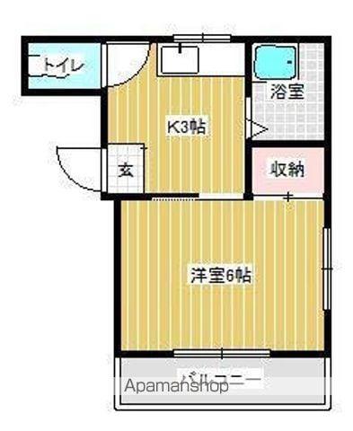 神宮Nコーポ(1K/3階)の間取り写真