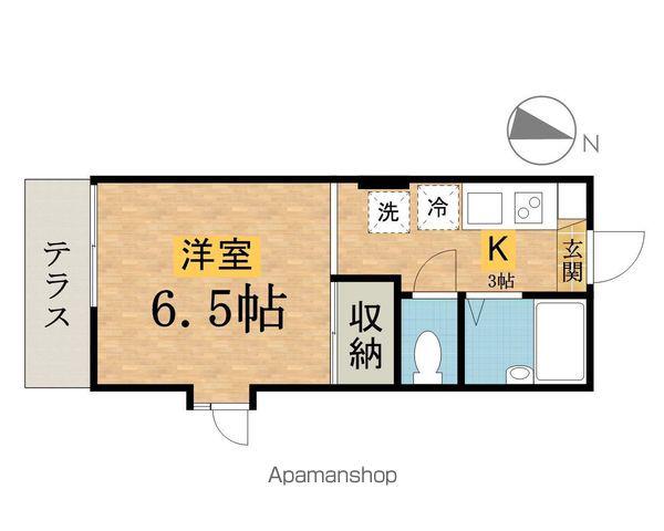 シングルT(ワンルーム/1階)の間取り写真