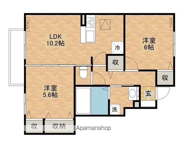 フォーゲルテラス リラ 6(2LDK/1階)の間取り写真