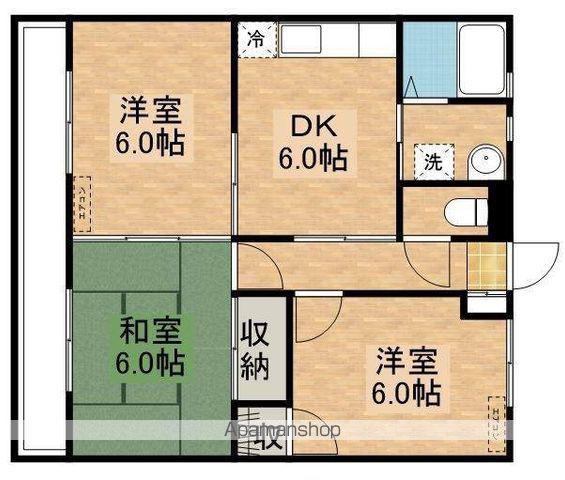 エクセル寿(3DK/2階)の間取り写真