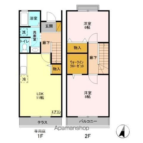 メゾンプルミエール(2LDK)の間取り写真