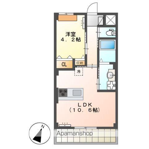 CHEZ MON CHANT(1LDK/2階)の間取り写真