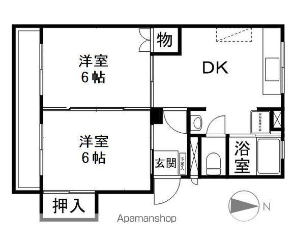 カーサ三輪(2DK/3階)の間取り写真