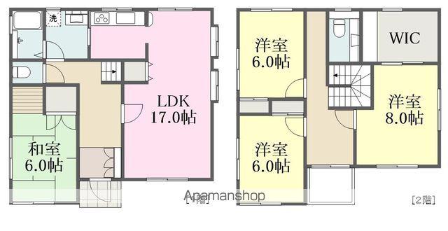 愛媛県松山市 2階建 築32年(4SLDK)の間取り写真