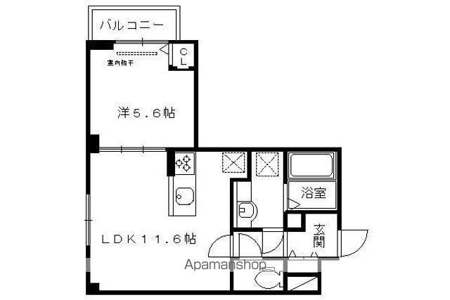 レジデンス京都洛央(1LDK/5階)の間取り写真