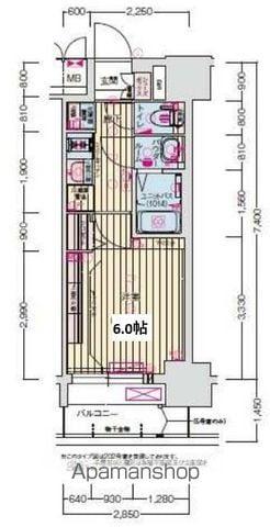 プレサンス名古屋ルクソリア(1K/5階)の間取り写真