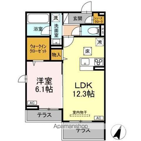 ESPELIA・K(1LDK/1階)の間取り写真