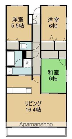 第3続木マンション(3LDK/3階)の間取り写真