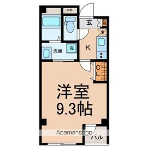 トミテラス(1K/4階)の間取り写真