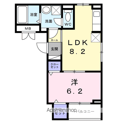 コネホ136(1LDK/3階)の間取り写真