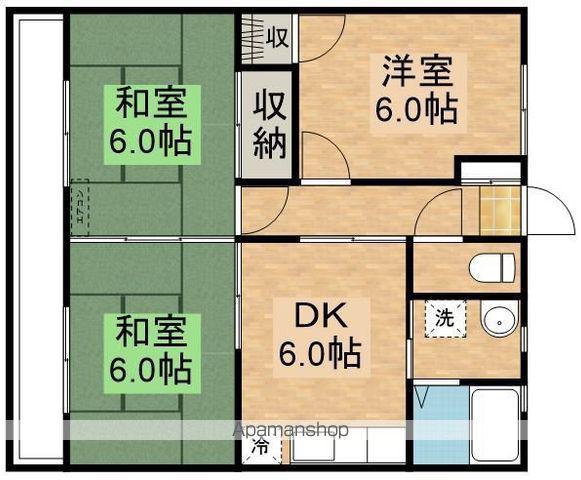 エクセル寿(3DK/2階)の間取り写真