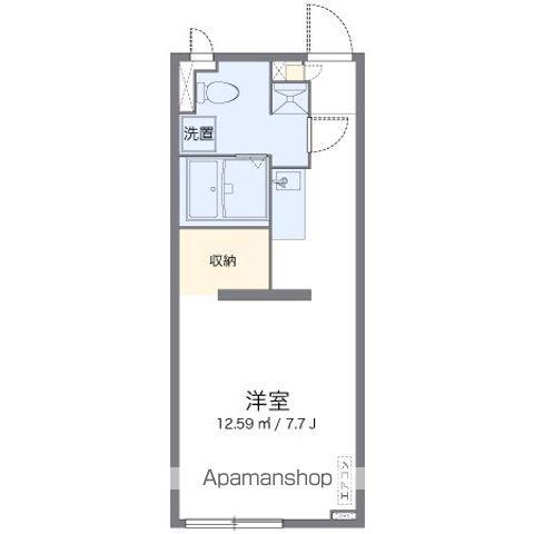 アルクルピナスⅤ(ワンルーム/1階)の間取り写真