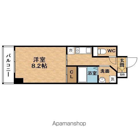 DUEHONJO(1K/4階)の間取り写真