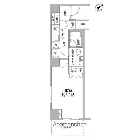 LA MAISON DE KAKEGAWA(1K/4階)の間取り写真