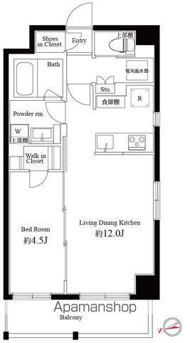 ハーモニーレジデンス新宿御苑THEイースト(1LDK/6階)の間取り写真