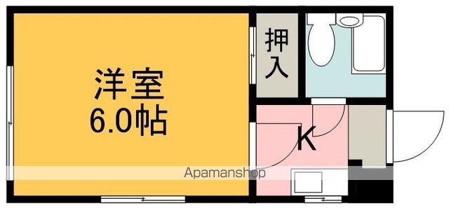 第一仙川ハイツ(1K/1階)の間取り写真