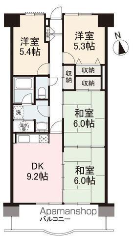 アメニティハイツ14(4DK/2階)の間取り写真