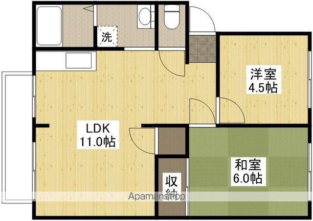 アーバン加登(2LDK/1階)の間取り写真