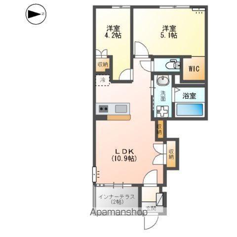 BREEZE HILLS (2LDK/1階)の間取り写真