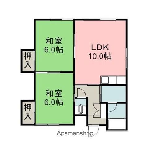 昭和ハイツ(2LDK/1階)の間取り写真