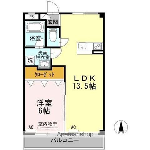 メゾンTA(1LDK/2階)の間取り写真