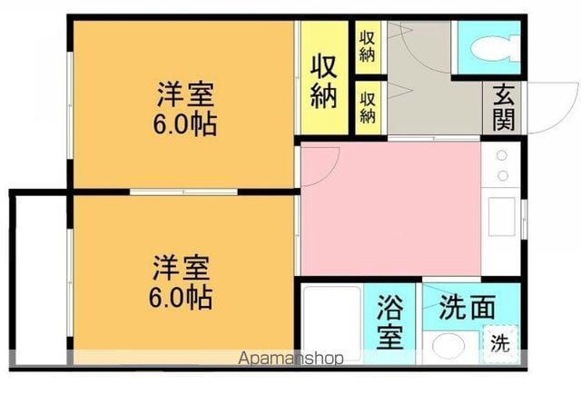 コート・ドゥ・ベール壱番館(2DK/2階)の間取り写真