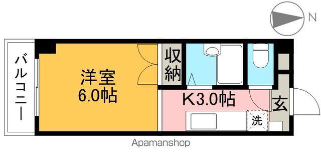 紅葉ハイツ(1K/3階)の間取り写真