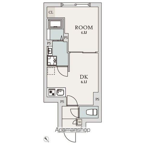 エルファーロ善福寺(1DK/5階)の間取り写真