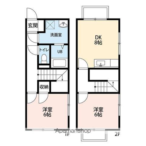 アンプルール ブワ OGAWA Ⅰ(2DK/1階)の間取り写真